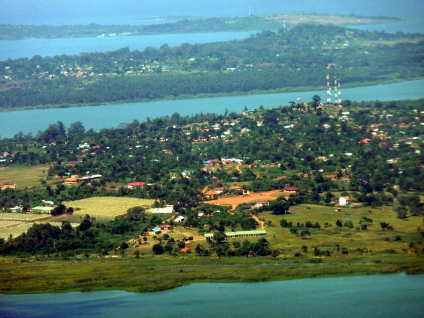 Aeria view of entebbe Uganda