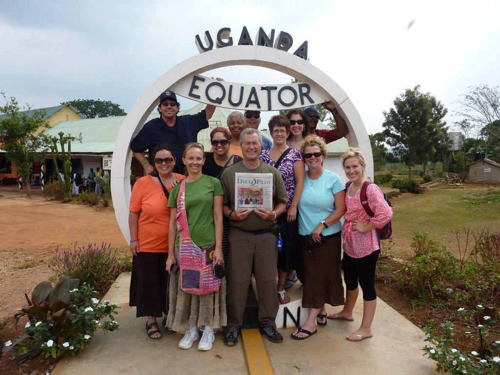A group-of-tourists Equator Uganda.