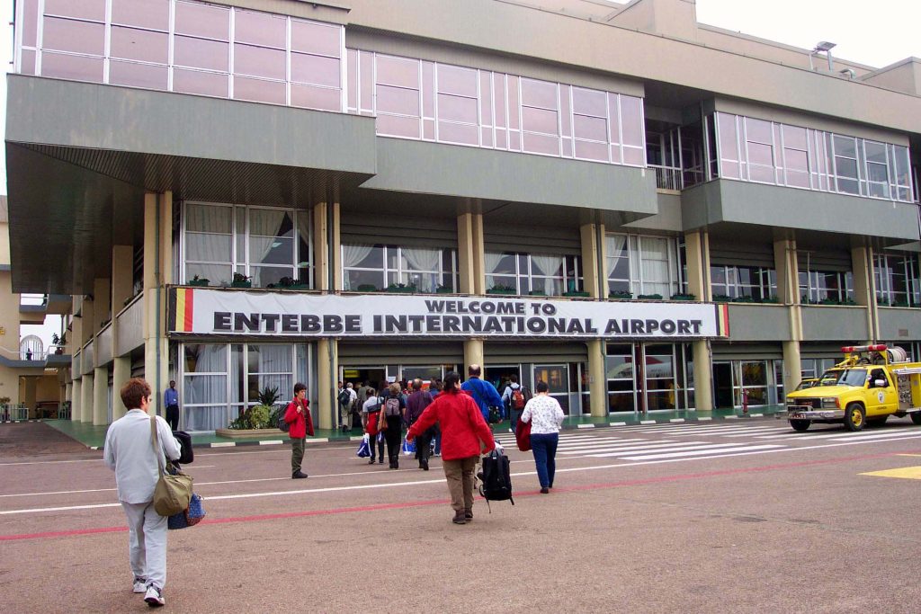 Entebbe Airport Arrival entrance section Uganda