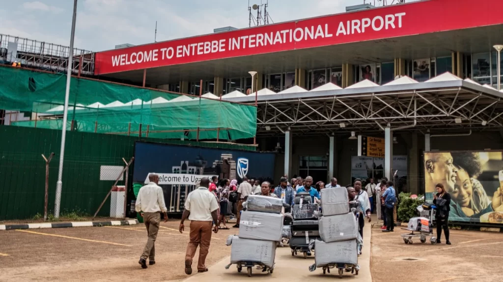 Entebbe Airport arrival and departure section Uganda