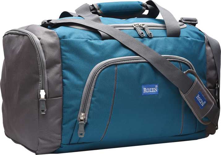 water proof gray/ blue duffel bag