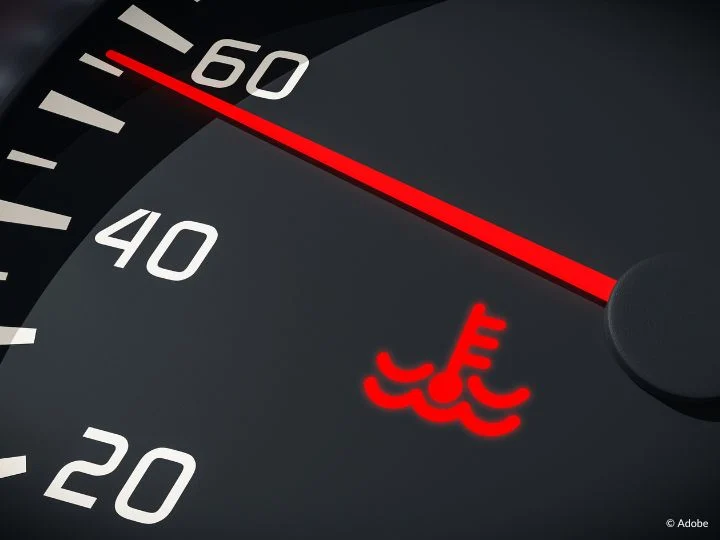 safari vehicle's engine temperature raising