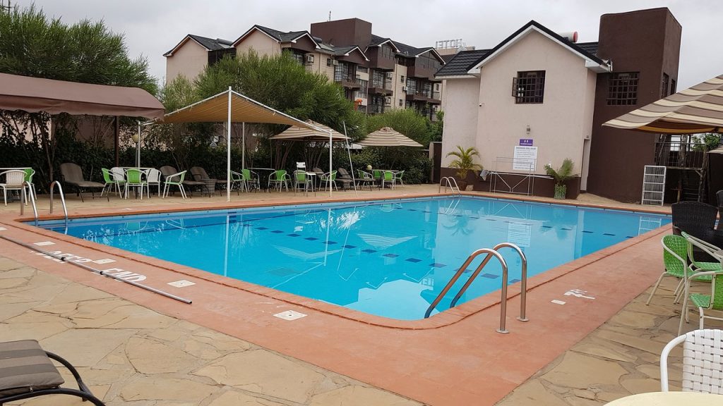 67 Airport hotel swimming pool Nairobi Kenya.. 