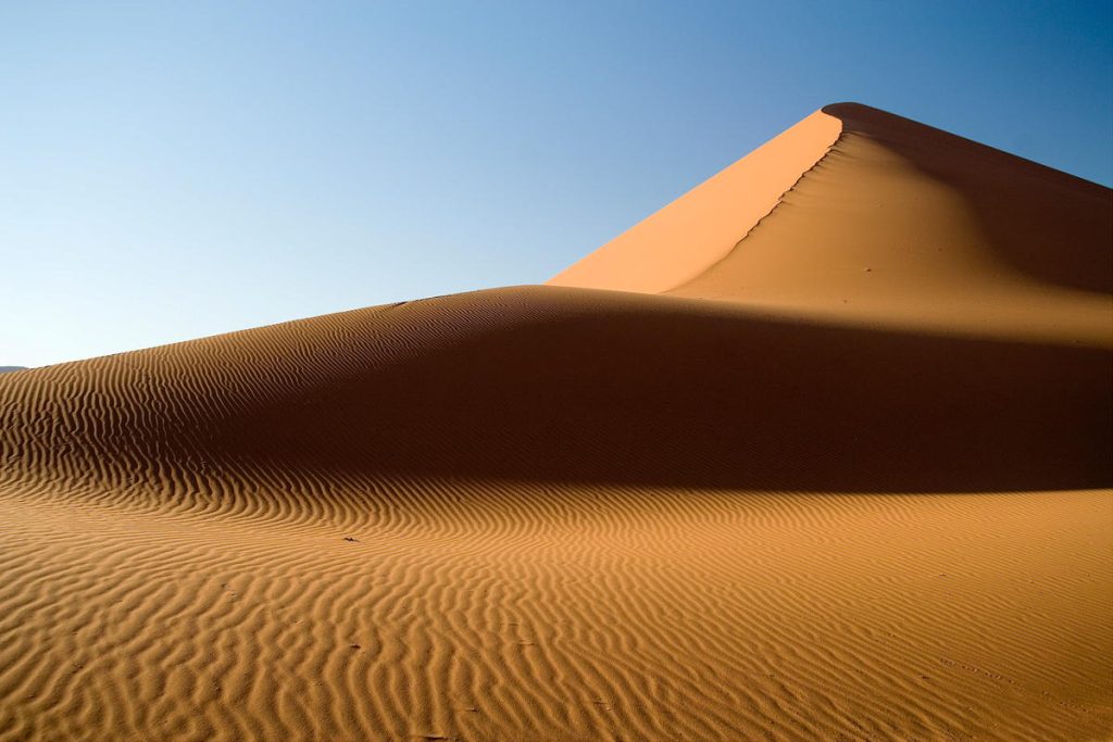 The highest sand dune in the oldest desert on Earth. 