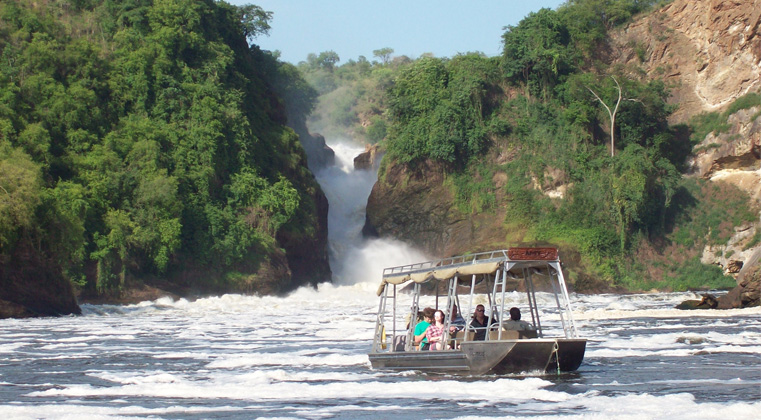 bottom of the falls boat cruise Murchison falls national park Uganda