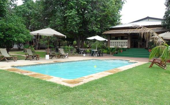 green tree lodge swimming pool Zambia.
