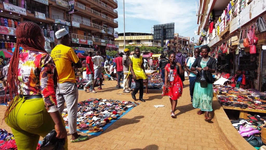 busy Street in Kampala Uganda.
