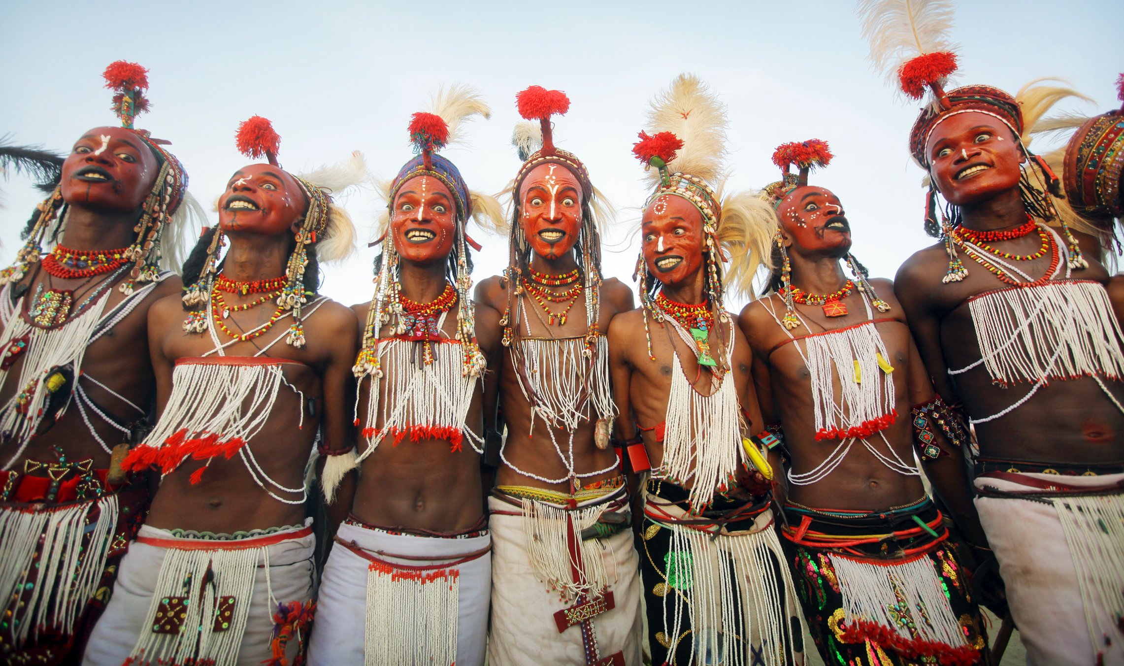 Himba women during a wedding ceremony in northern Namibia