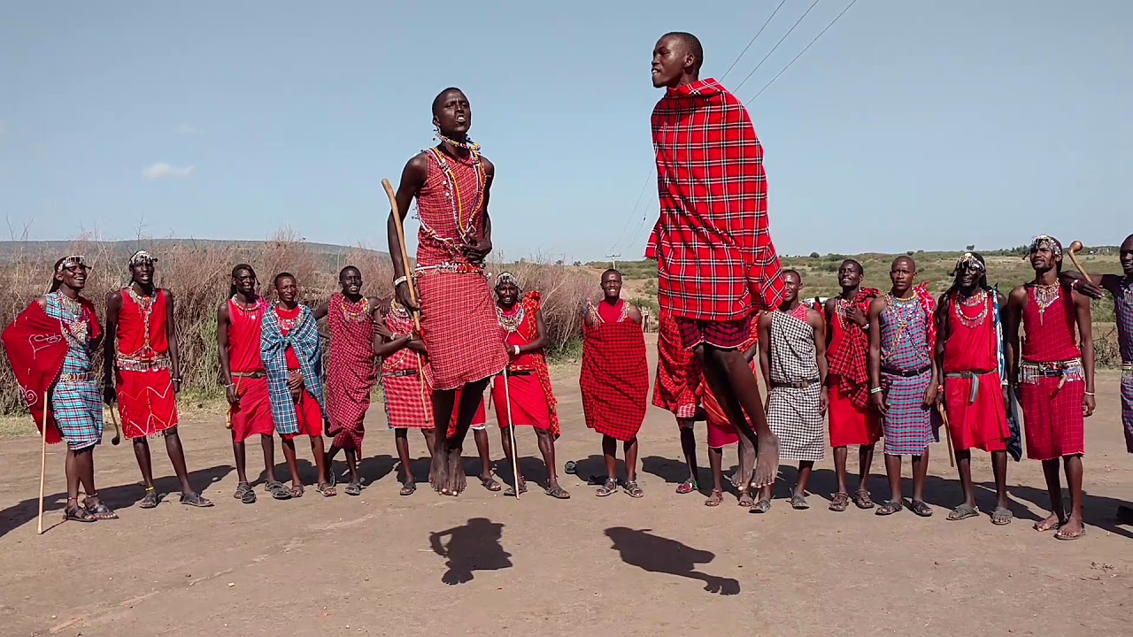 Maasai people  jump dancing dancing
