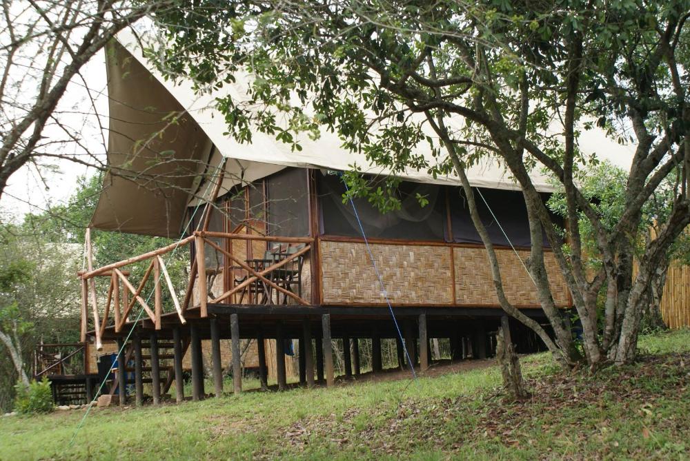 high raised permanent safari tent queen Elizabeth national park Uganda