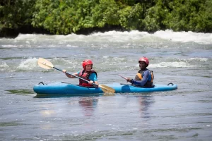 the Kayak cruise on the river Nile Uganda