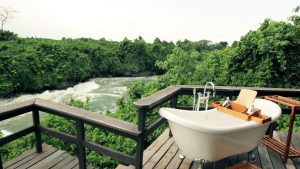A warm bath tub with the views of the River Nile 