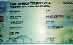 sample of the East African visa