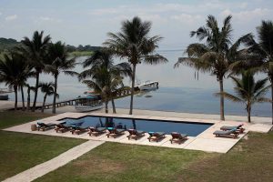  swimming pool with the views of lake victoria pineapple bay resort Uganda Africa