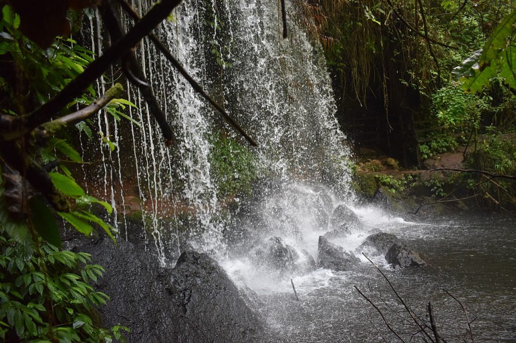 Amabere ga nyina mwiru cave water fall entrance Uganda