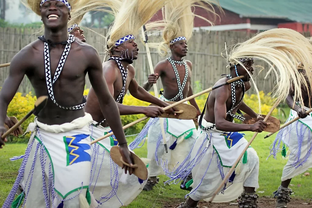  Intore cultural dancers Ruhengeri Rwanda.